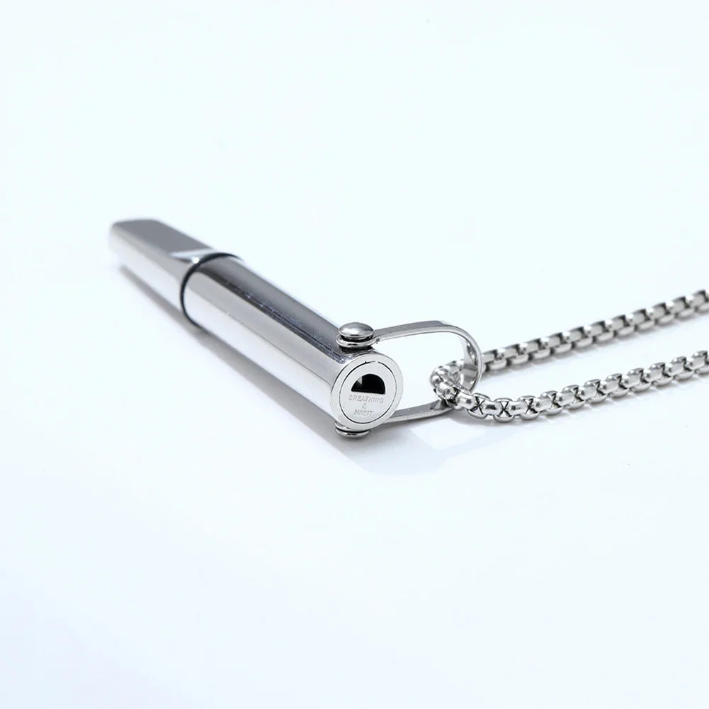 Stress Anxiety Necklace Mindfulness Breathing Tool Natural Calming Relief Chain Breathlace Necklace Quit Smoking Anxiety Relief