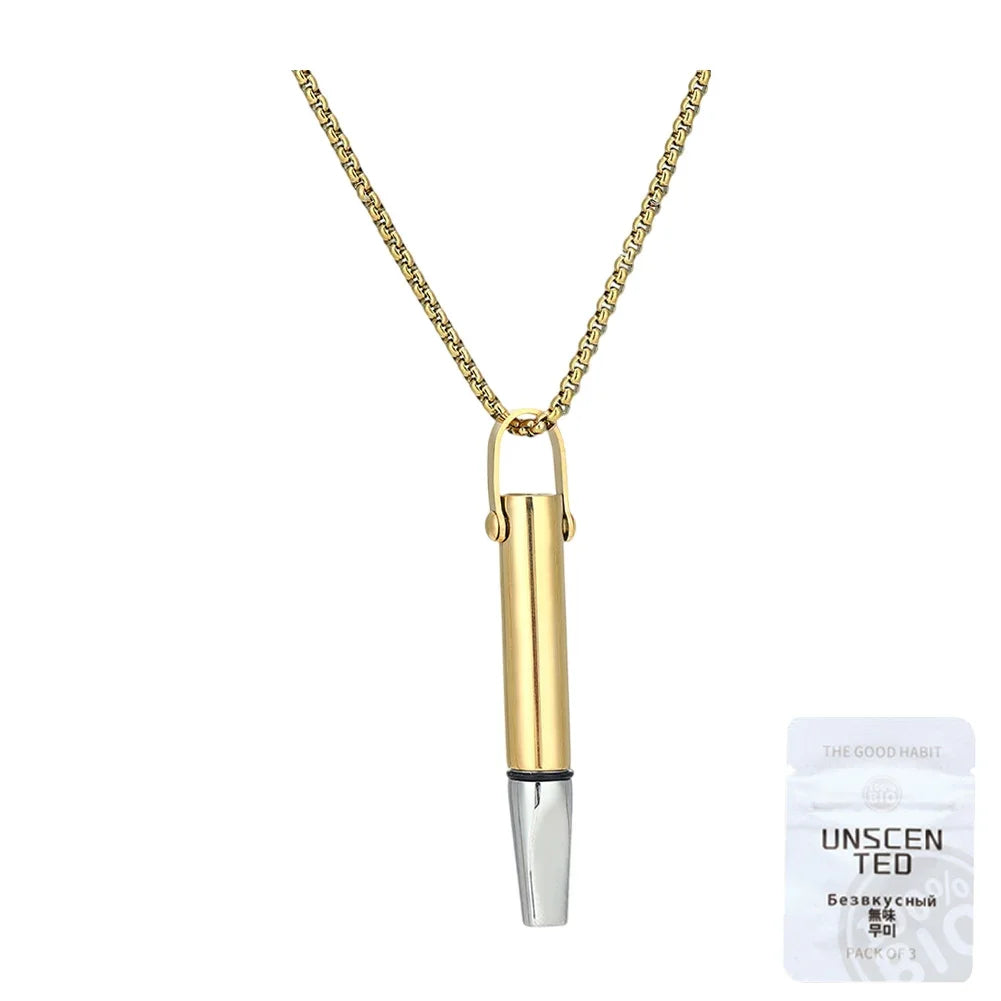 Stress Anxiety Necklace Mindfulness Breathing Tool Natural Calming Relief Chain Breathlace Necklace Quit Smoking Anxiety Relief