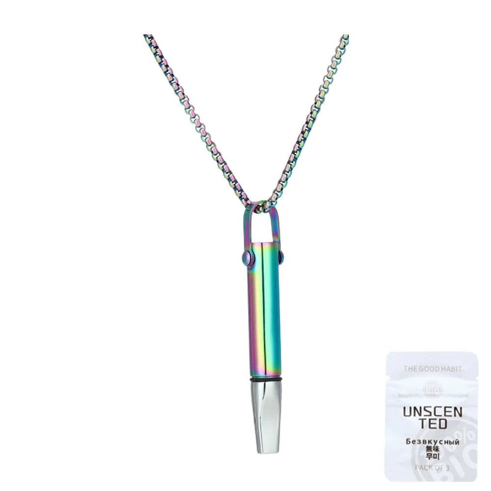 Stress Anxiety Necklace Mindfulness Breathing Tool Natural Calming Relief Chain Breathlace Necklace Quit Smoking Anxiety Relief