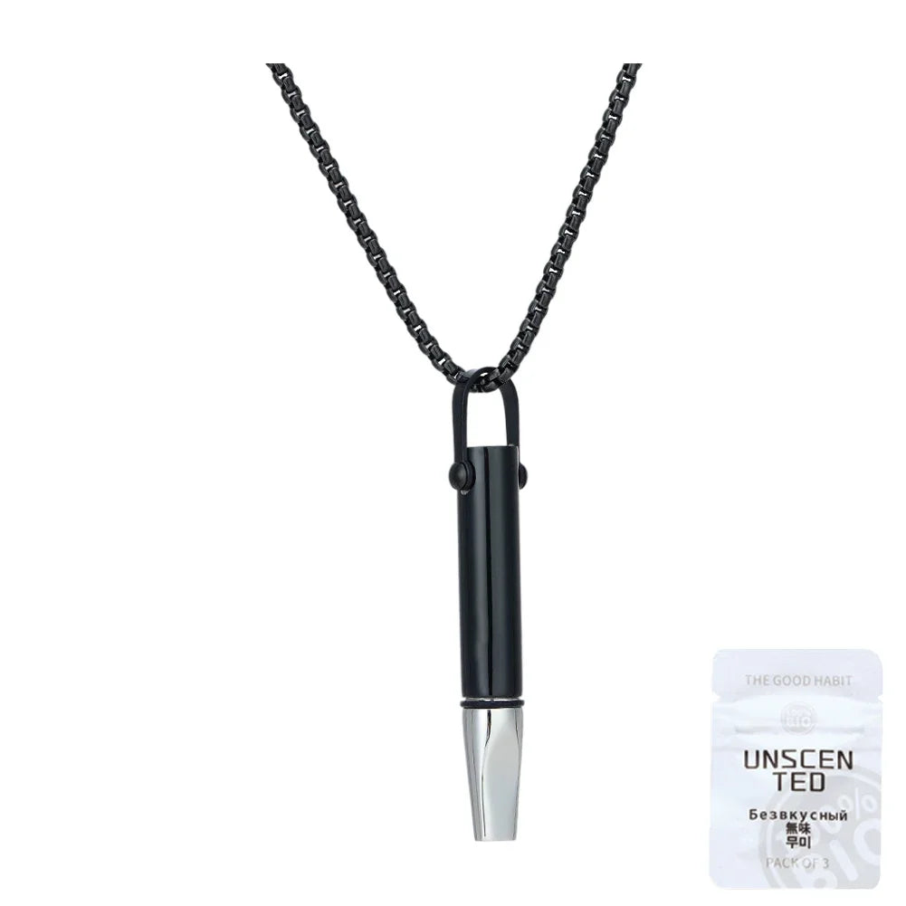 Stress Anxiety Necklace Mindfulness Breathing Tool Natural Calming Relief Chain Breathlace Necklace Quit Smoking Anxiety Relief